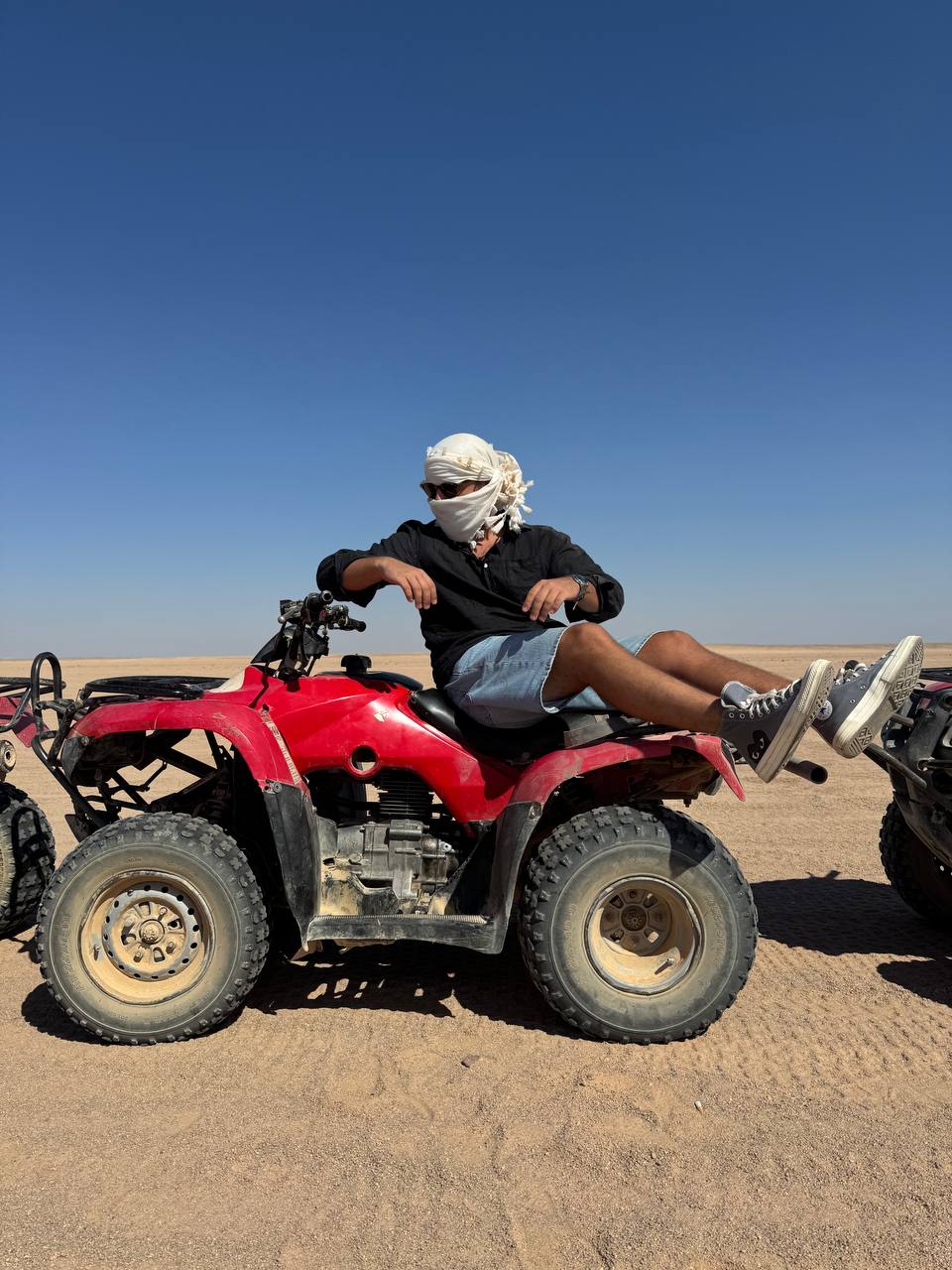 drive into a desert. lose the road on purpose.